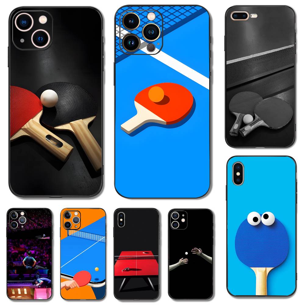 Table Tennis Quotes - Cover Morbida Nera Antiurto per iPhone