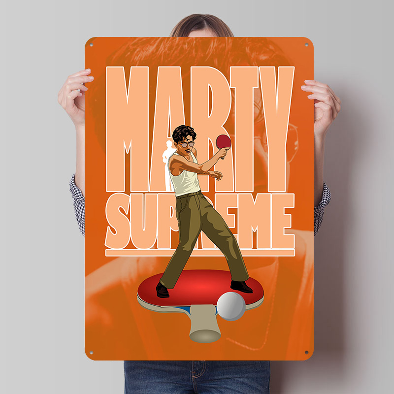 Table Tennis Marty Supreme - Poster in Metallo Marty Supreme Tennis