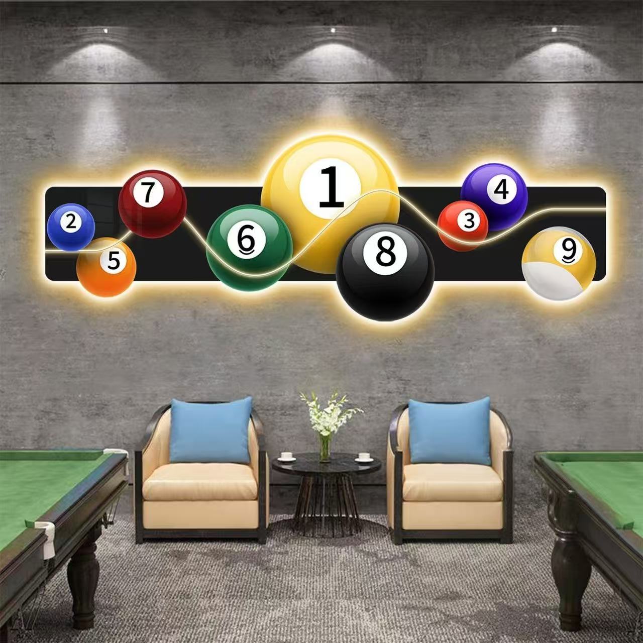 Quadro Decorativo Luminoso a L - Hall Table Tennis recensione e prezzo